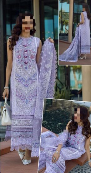 Picture of KANWAL MALIK   LAWN Suit With ORGANZA Dupatta 